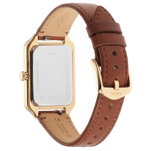 Дамски ръчен часовник с кварцов механизъм - корпус от Стомана - Стоманена верижка - цвят Седеф Кафяв