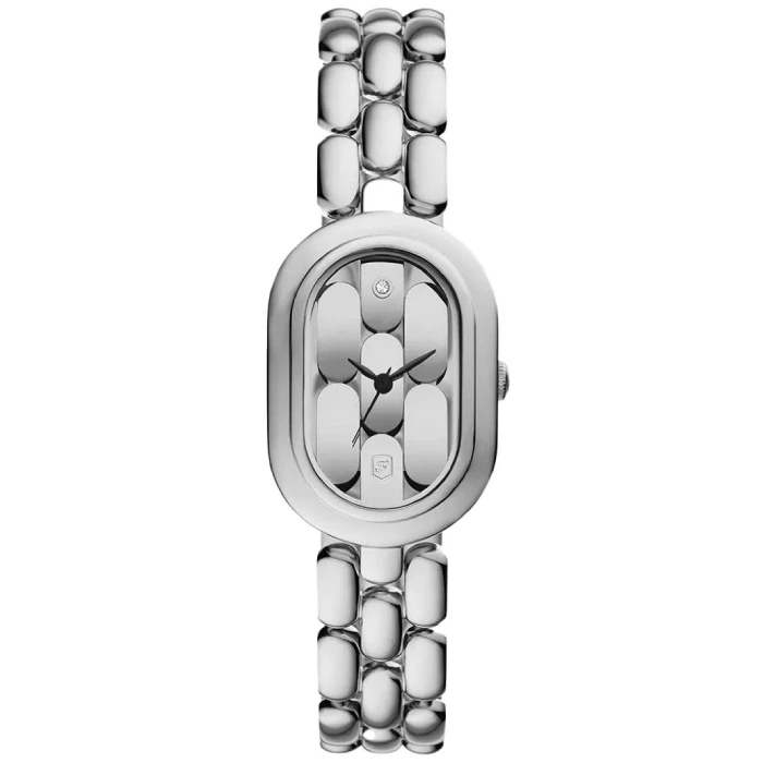 Дамски ръчен часовник с кварцов механизъм - корпус от Стомана - Стоманена верижка - цвят Сив Сив