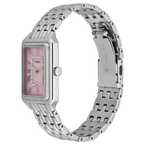 Дамски ръчен часовник с кварцов механизъм - корпус от Стомана - Стоманена верижка - цвят Седеф Сив