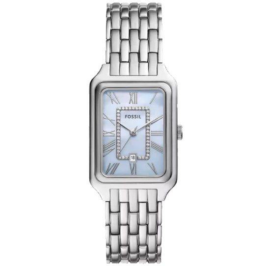 Дамски ръчен часовник с кварцов механизъм - корпус от Стомана - Стоманена верижка - цвят Седеф