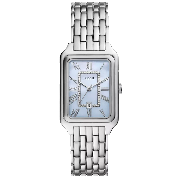 Дамски ръчен часовник с кварцов механизъм - корпус от Стомана - Стоманена верижка - цвят Седеф