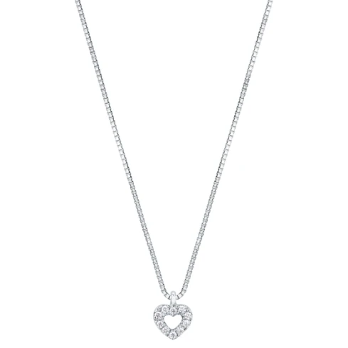 Дамски колие от 18K Злато Бяло - с форма - Диаманти