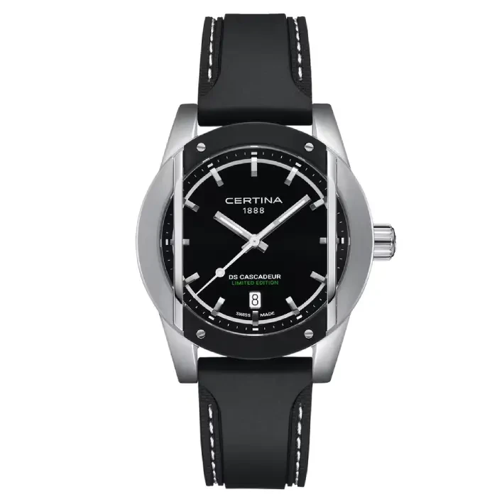 Мъжки ръчен часовник с кварцов механизъм - корпус от Стомана - цвят Черен Сив