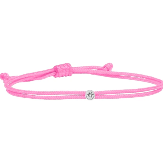 Унисекс гривна от 925 Сребро - с форма Талисман - Диаманти - Бяло родиево покритие