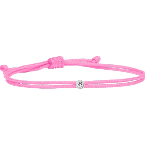 Унисекс гривна от 925 Сребро - с форма Талисман - Диаманти - Бяло родиево покритие