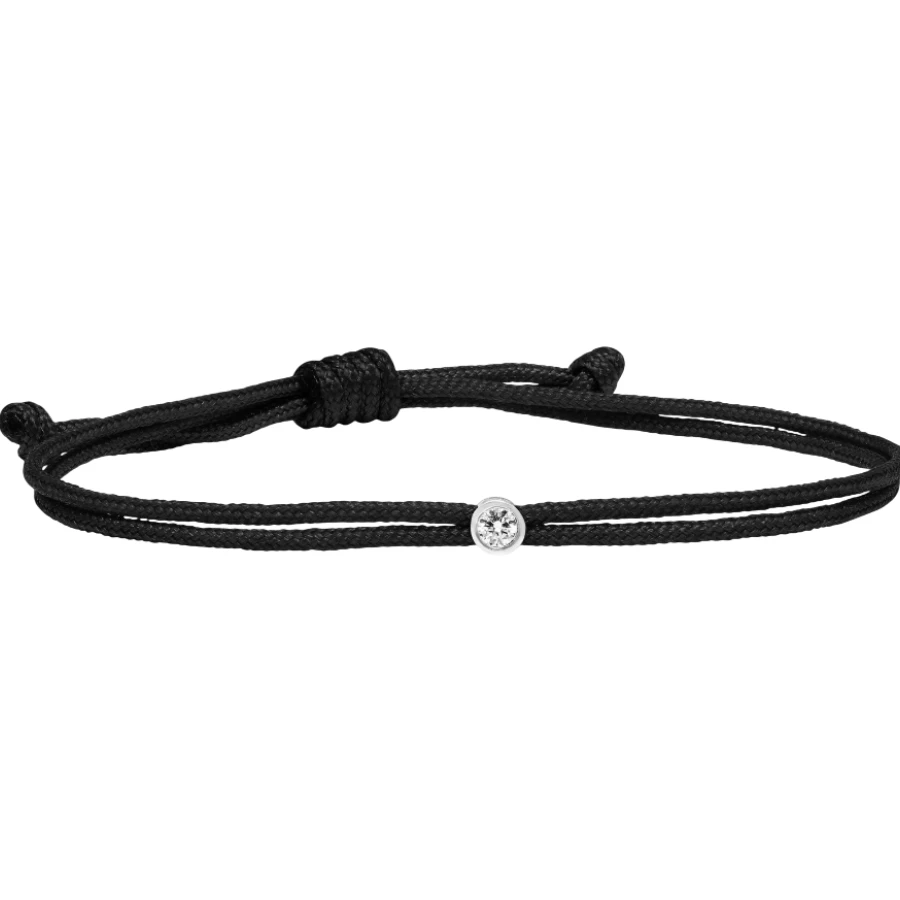 Унисекс гривна от 925 Сребро - с форма Талисман - Диаманти - Бяло родиево покритие