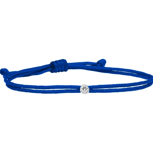 Унисекс гривна от 925 Сребро - с форма Талисман - Диаманти - Бяло родиево покритие