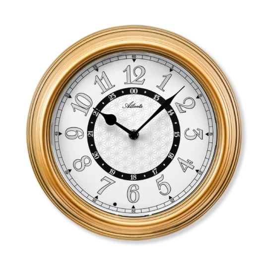 Унисекс стенен часовник с кварцов механизъм - цвят Бял