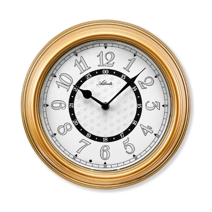 Унисекс стенен часовник с кварцов механизъм - цвят Бял