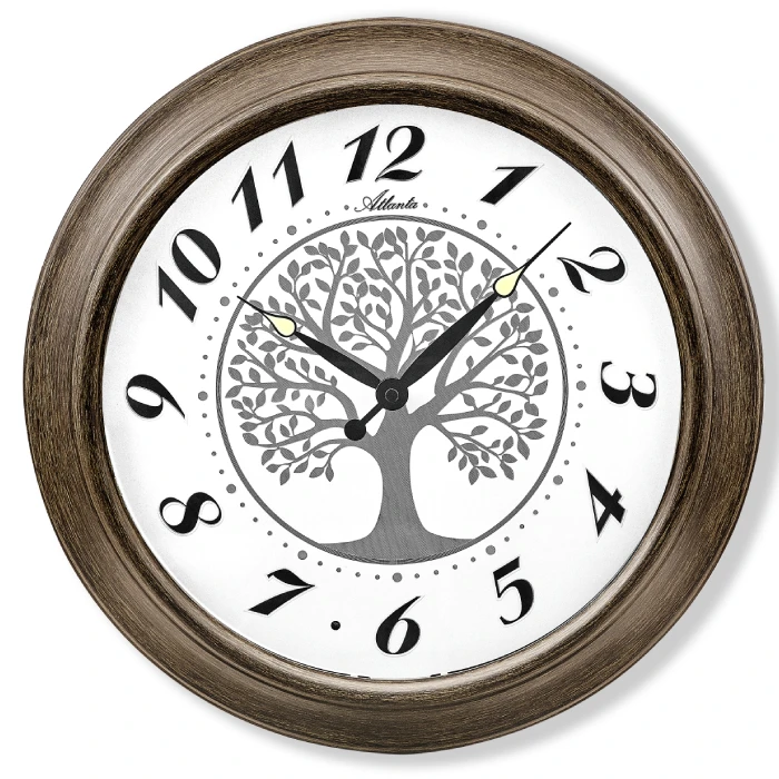 Унисекс стенен часовник с кварцов механизъм - цвят Бял