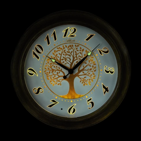 Унисекс стенен часовник с кварцов механизъм - цвят Бял