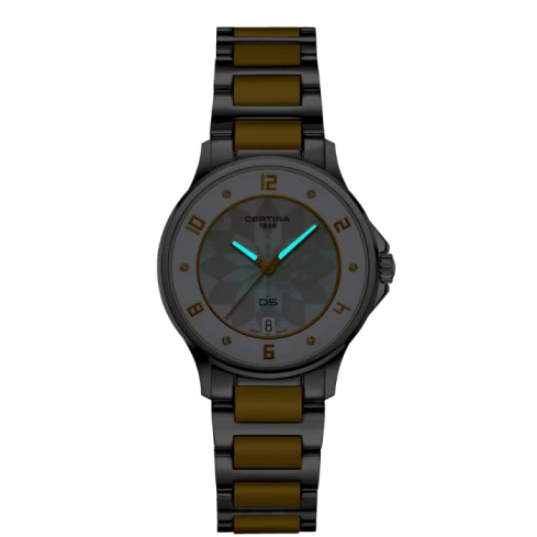 Дамски ръчен часовник с кварцов механизъм - корпус от Стомана - Стоманена верижка - цвят Седеф