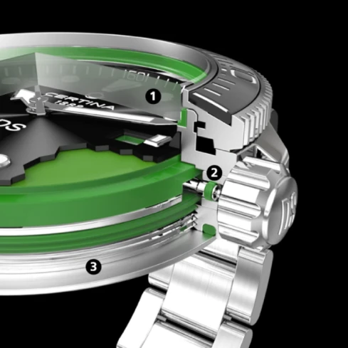 Дамски ръчен часовник с кварцов механизъм - корпус от Стомана - Стоманена верижка - цвят Седеф