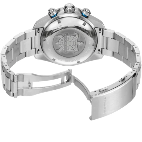 Мъжки ръчен часовник с автоматичен механизъм - корпус от Стомана и керамика - Стоманена верижка - цвят Син Сив