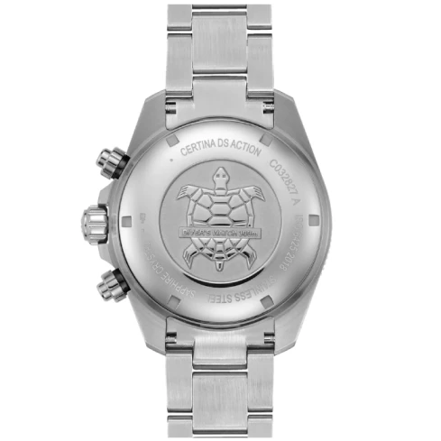 Мъжки ръчен часовник с автоматичен механизъм - корпус от Стомана и керамика - Стоманена верижка - цвят Черен Сив