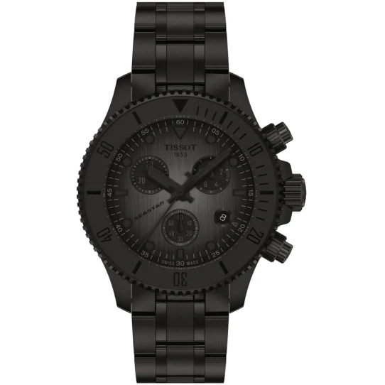 Унисекс ръчен часовник с кварцов механизъм - корпус от Стомана - Стоманена верижка - цвят Черен