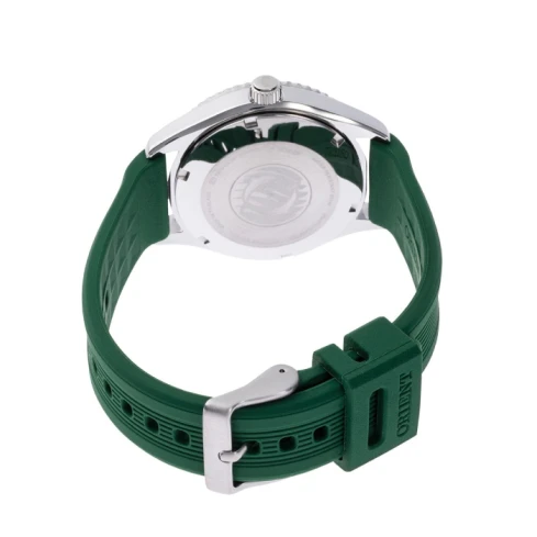 Унисекс ръчен часовник с автоматичен механизъм - корпус от Стомана - Силиконова каишка - цвят Зелен
