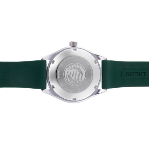 Унисекс ръчен часовник с автоматичен механизъм - корпус от Стомана - Силиконова каишка - цвят Зелен