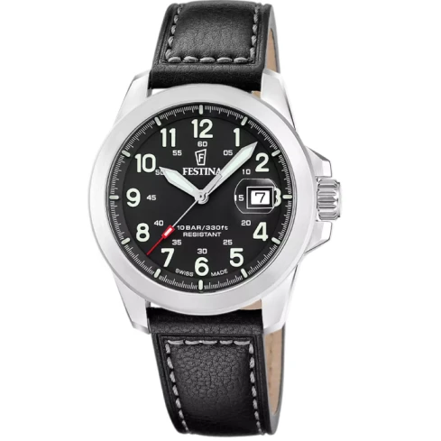 Мъжки ръчен часовник с кварцов механизъм - корпус от Стомана - Стоманена верижка - цвят Черен