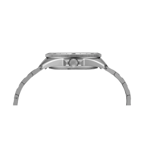 Мъжки ръчен часовник с кварцов механизъм - корпус от Стомана - Стоманена верижка - цвят Сив Тюркоаз