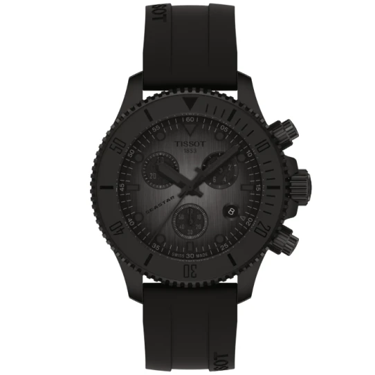 Унисекс ръчен часовник с кварцов механизъм - корпус от Стомана - Силиконова каишка - цвят Черен