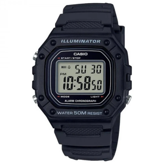 Мъжки ръчен часовник с кварцов механизъм - корпус от Полимер - Полимер - цвят Черен Бял