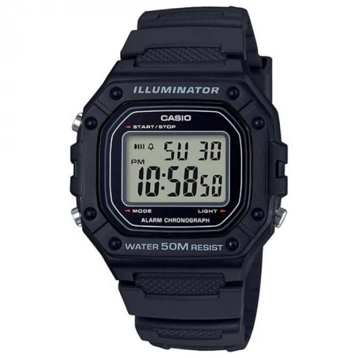 Мъжки ръчен часовник с кварцов механизъм - корпус от Полимер - Полимер - цвят Черен Бял