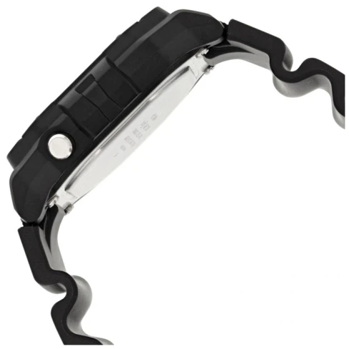 Мъжки ръчен часовник с кварцов механизъм - корпус от Полимер - Полимер - цвят Черен Бял