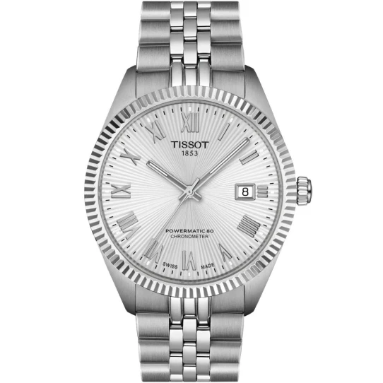 Мъжки ръчен часовник с автоматичен механизъм - корпус от Стомана - цвят Сребрист