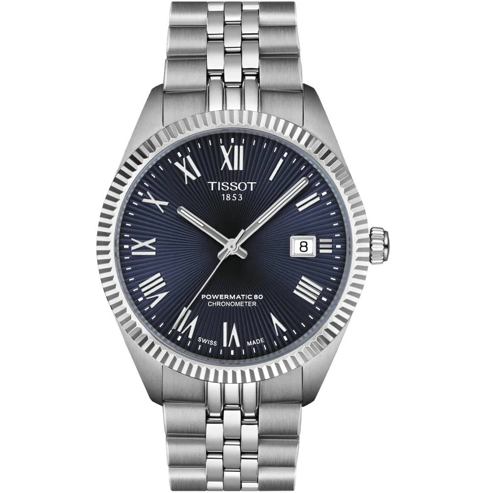 Мъжки ръчен часовник с автоматичен механизъм - корпус от Стомана - цвят Син