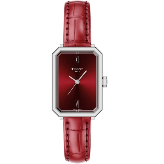 Дамски ръчен часовник с кварцов механизъм - корпус от Стомана - цвят Червен