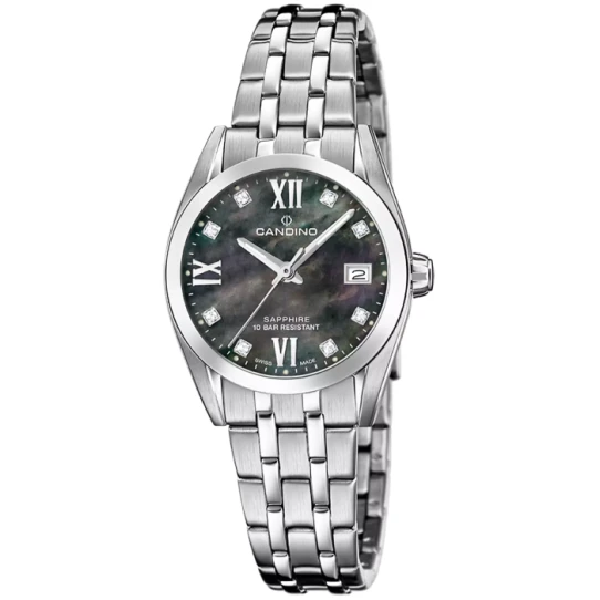 Дамски ръчен часовник с кварцов механизъм - корпус от Стомана - Стоманена верижка - цвят Седеф