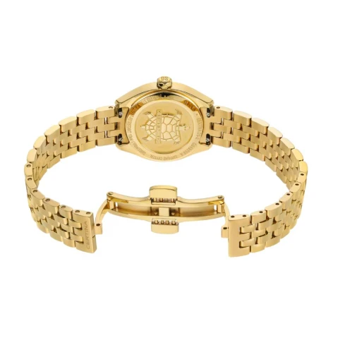 Дамски ръчен часовник с кварцов механизъм - корпус от Стомана - цвят Седеф Жълт