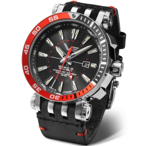 Vostok Europe NH34-575A717 Energia - Мъжки ръчен часовник с автоматичен механизъм - корпус от Стомана - Естествена кожа - цвят Черен