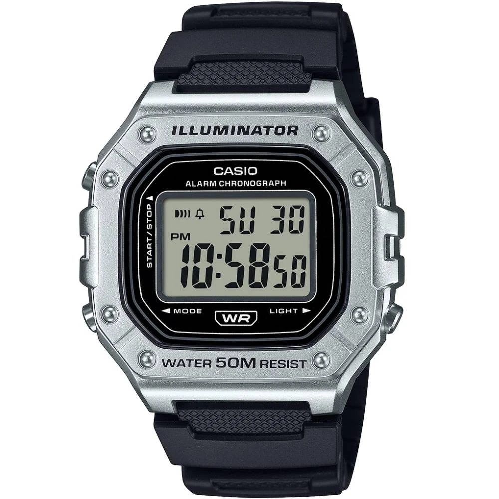 Унисекс ръчен часовник с кварцов механизъм - корпус от Полимер - Полимер - цвят Черен