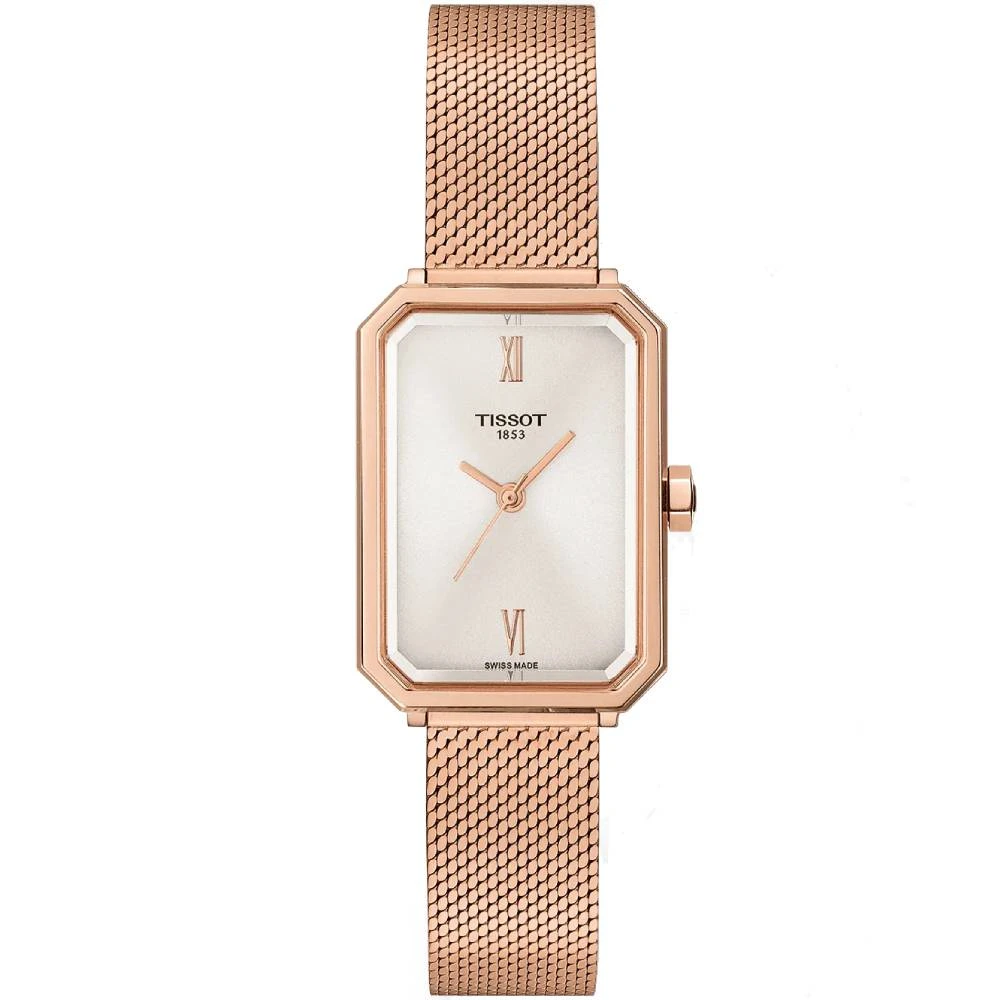 Tissot T160.110.33.033.00 SRV - Дамски ръчен часовник с кварцов механизъм - корпус от Стомана - Стоманена верижка - цвят Сребрист