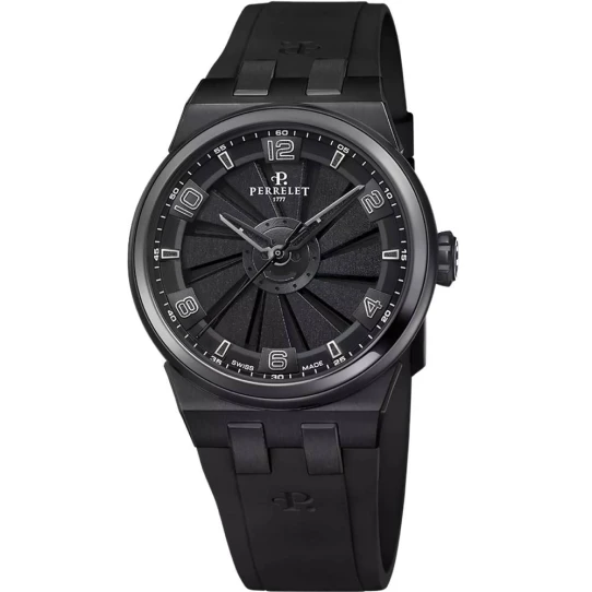 Мъжки ръчен часовник с автоматичен механизъм - корпус от Титан - Каучук - цвят Черен