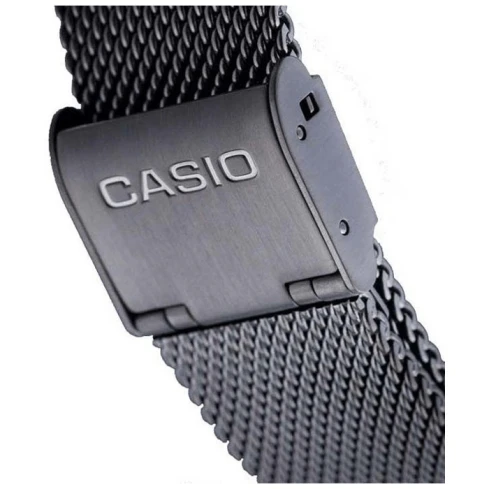 Мъжки ръчен часовник с кварцов механизъм - корпус от Полимер - Стоманена верижка - цвят Сив Черен