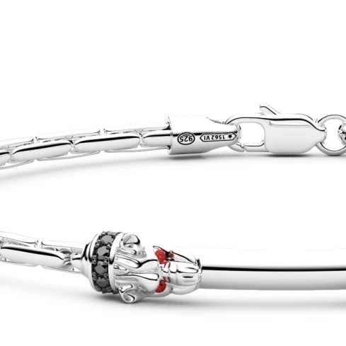 Мъжки гривна от 925 Сребро - с форма - Шпинел