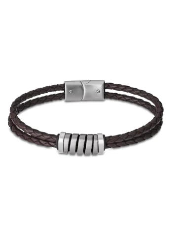 Мъжки гривна от 316l Кожа - с форма