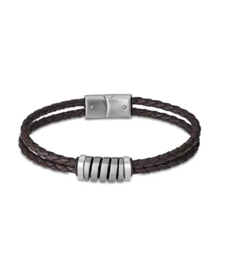 Мъжки гривна от 316l Кожа - с форма