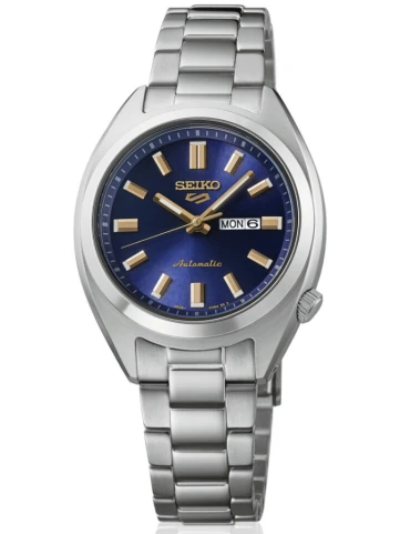 Дамски ръчен часовник с автоматичен механизъм - корпус от Стомана - Стоманена верижка - цвят Син