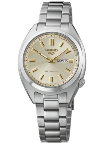 Дамски ръчен часовник с автоматичен механизъм - корпус от Стомана - Стоманена верижка - цвят Злато