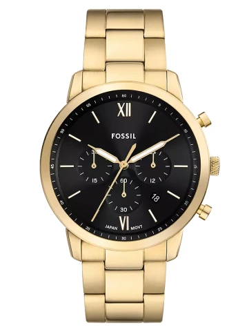 Мъжки ръчен часовник с кварцов механизъм - корпус от Стомана - Стоманена верижка - цвят Черен