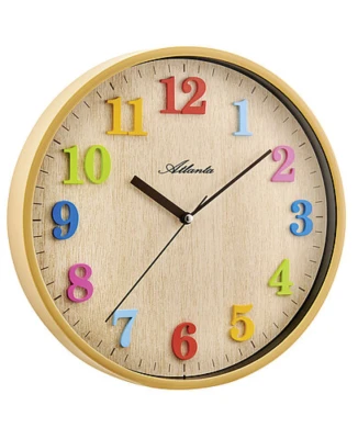 Унисекс стенен часовник с кварцов механизъм - цвят Бежов