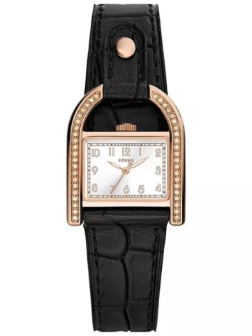 Дамски ръчен часовник с кварцов механизъм - корпус от Стомана - Естествена кожа - цвят Сребрист