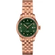 Дамски часовник с автоматичен механизъм - корпус от Стомана - Стоманена верижка - цвят Зелен Сив
