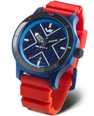 Vostok Europe NH-599E776 Object X - Мъжки часовник с автоматичен механизъм - корпус от Стомана - Силиконова каишка - цвят Син
