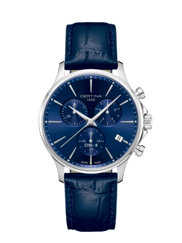 Certina C045.417.16.041.00 DS-8 CHRONO - Мъжки часовник с кварцов механизъм - корпус от Стомана - цвят Син
