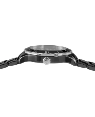 Дамски ръчен часовник с кварцов механизъм - корпус от Керамика - Керамика - цвят Черен